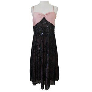 TEMPERLEY LONDON Satin & sequin slip dress UK 14 US 10 cocktail party